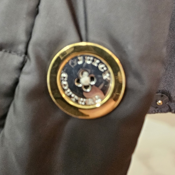 ✨️JUICY COUTURE OG FUR HOODED BUTTON UP PUFFER JACKET SZ P/XS✨️ - Picture 11 of 14